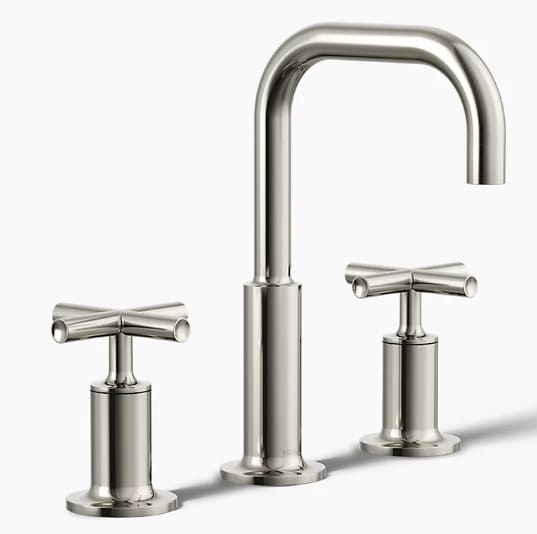 Vòi chậu rửa nóng lạnh 3 chân Purist Kohler K-14406-3-SN