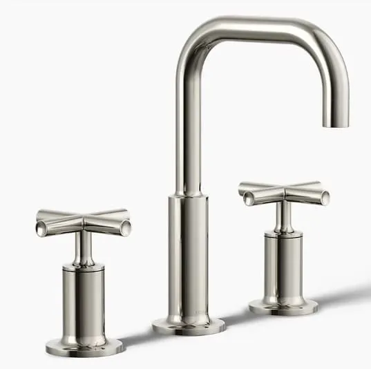 Vòi chậu rửa nóng lạnh 3 chân Purist Kohler K-14406-3-SN