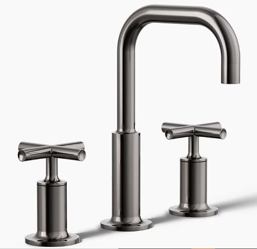 Vòi chậu rửa nóng lạnh 3 chân Purist Kohler K-14406-3-TT