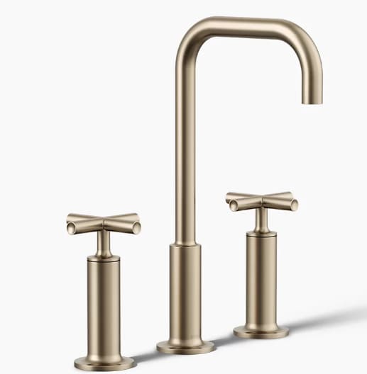 Vòi chậu rửa nóng lạnh 3 chân Purist Kohler K-14408-3-BV