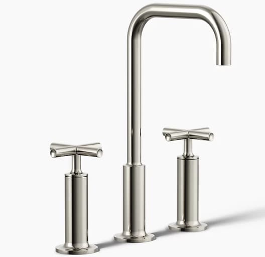 Vòi chậu rửa nóng lạnh 3 chân Purist Kohler K-14408-3-SN