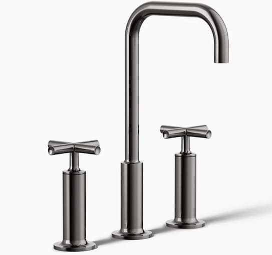 Vòi chậu rửa nóng lạnh 3 chân Purist Kohler K-14408-3-TT