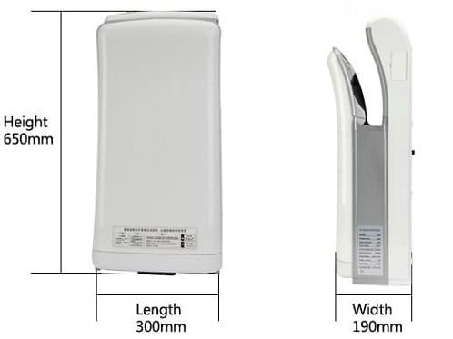 Bản vẽ kỹ thuật máy sấy tay cao cấp Miken MST-A1688GR