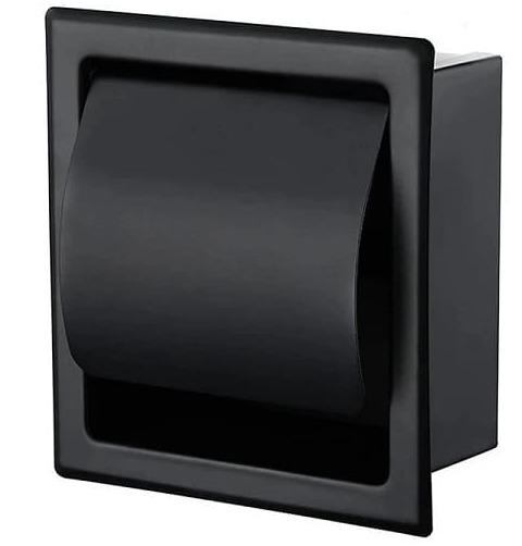 Hộp đựng giấy âm tường màu đen Miken MK-6610-B