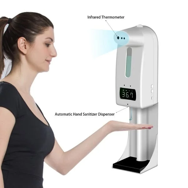 Máy xịt cồn tự động kết hợp máy đo thân nhiệt Miken MKXC-K10 Pro