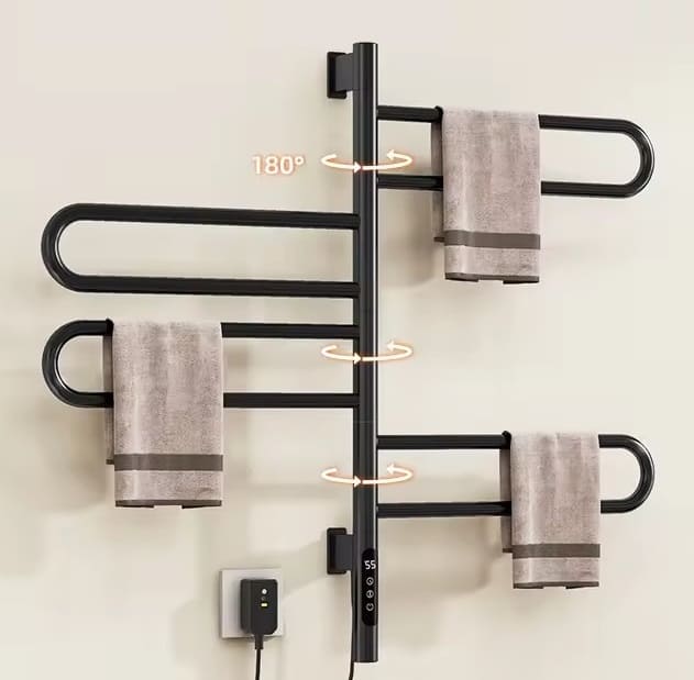 Giàn sấy khăn màu đen thông mình kết nối Wifi Miken G65B-Wifi