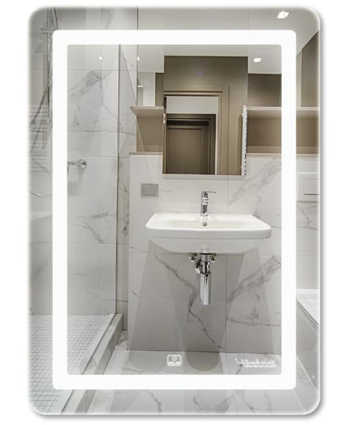 Gương Led Ánh Sáng Trong GLS Q35R55 (60 x 80 cm)