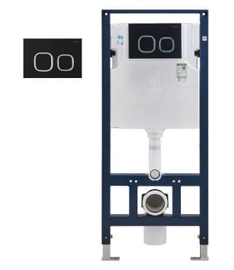 Két Nước Âm Tường Nút Bấm Màu đen Moen SW8001A