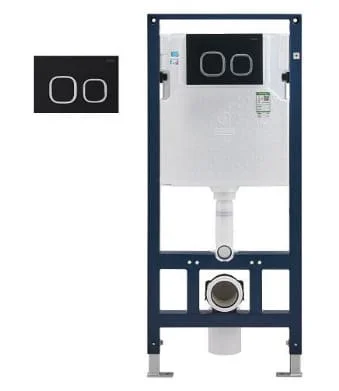 Két Nước Âm Tường Nút Bấm Màu đen Moen SW8001A