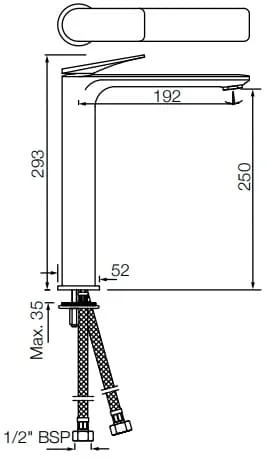 Vòi chậu rửa mặt nóng lạnh màu đen  Ấn Độ Jaquar LAG-BLM-91005BWFV