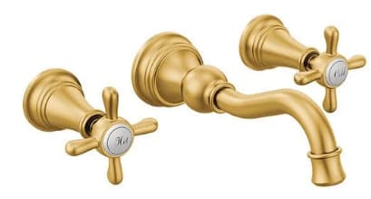 Vòi chậu lavabo 3 Lỗ âm tường Moen TS42112BG