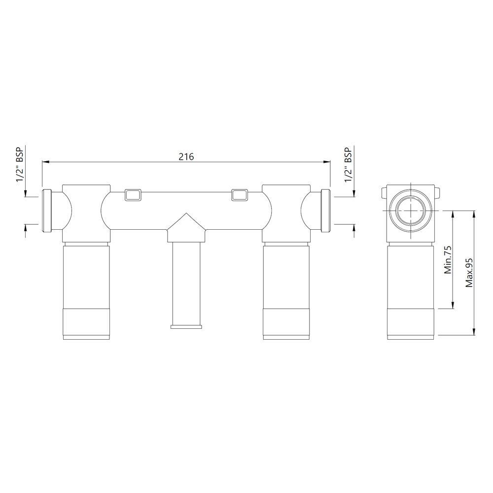 Bản vẽ kỹ thuật củ sen tắm âm tường Jaquuar LAG-CHR-91423CV