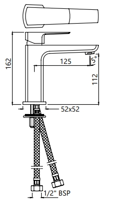 Bản vẽ kỹ thuật vòi chậu rửa mặt Jaquuar KUP-CHR-35011BPMV