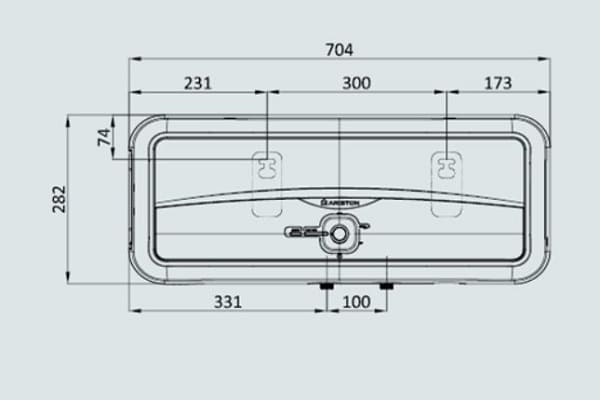 Bản vẽ kỹ thuật Bình Nóng Lạnh gián tiếp Ariston SL2 30B