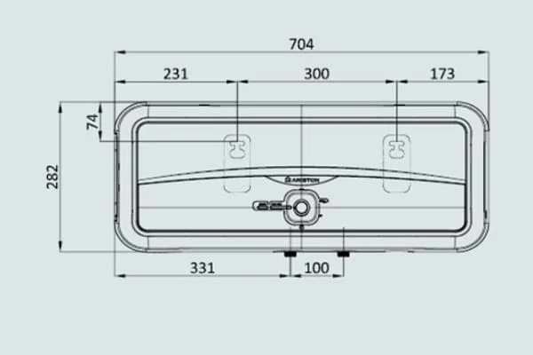 Bản vẽ kỹ thuật Bình Nóng Lạnh gián tiếp Ariston SL2 30B