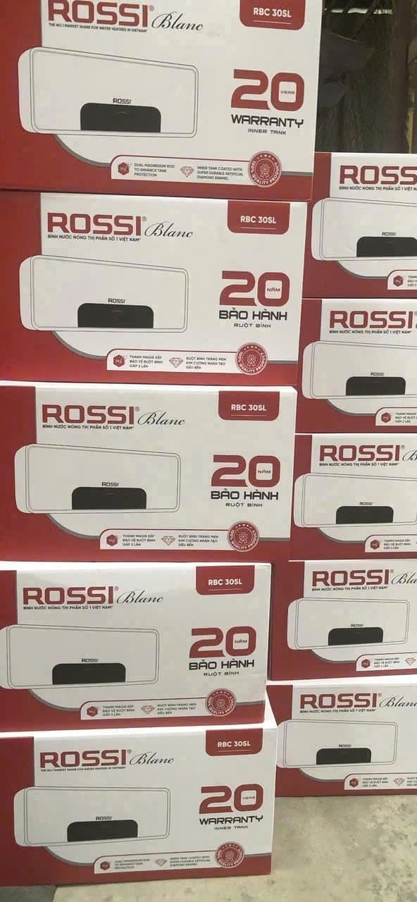 Bình Nóng Lạnh 30 Lít Ngang Rossi Blanc RBC-30SL