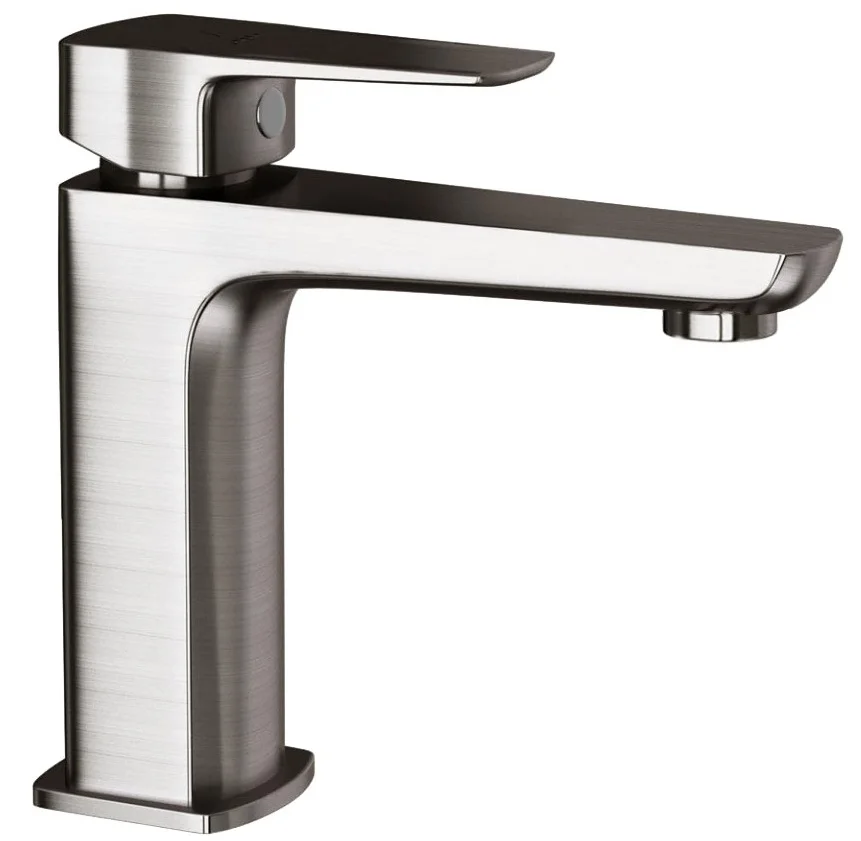 Vòi chậu rửa mặt nóng lạnh màu thép không rỉ Ấn Độ Jaquar KUP-SSF-35011BPMV