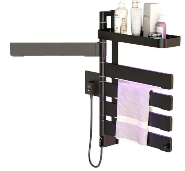 Dàn Sấy Khăn Xoay Tích Hợp Kệ CleanMax 666-5B