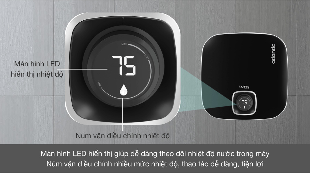 Bình Nóng Lạnh Vuông 15L Atlantic Nato plus 15