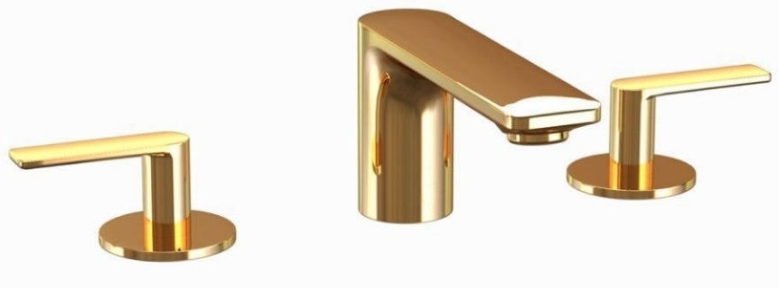 Vòi rửa mặt lavabo màu vàng 3 chân Ấn Độ Jaquar LAG-GBP-91189CSLV