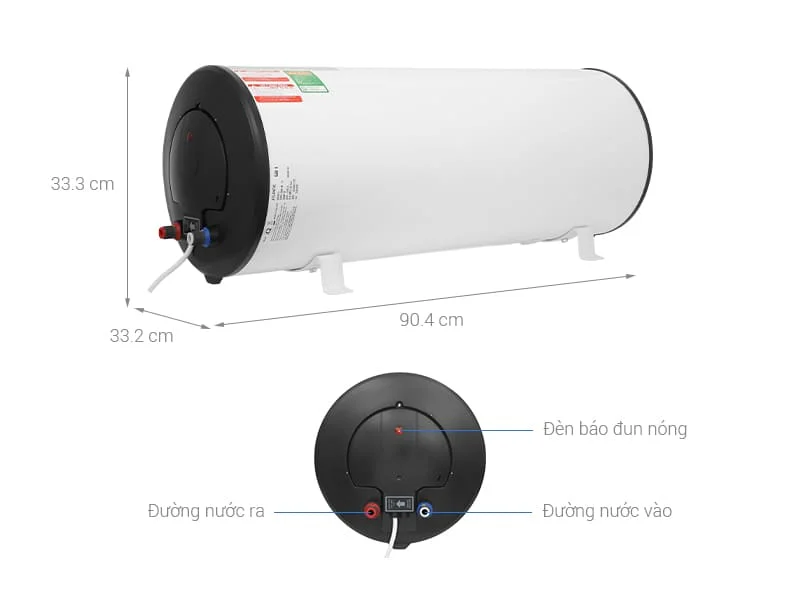 Bình nóng lạnh Atlantic SWH 50H M-5 OPRO SLIM (Bình ngang) 