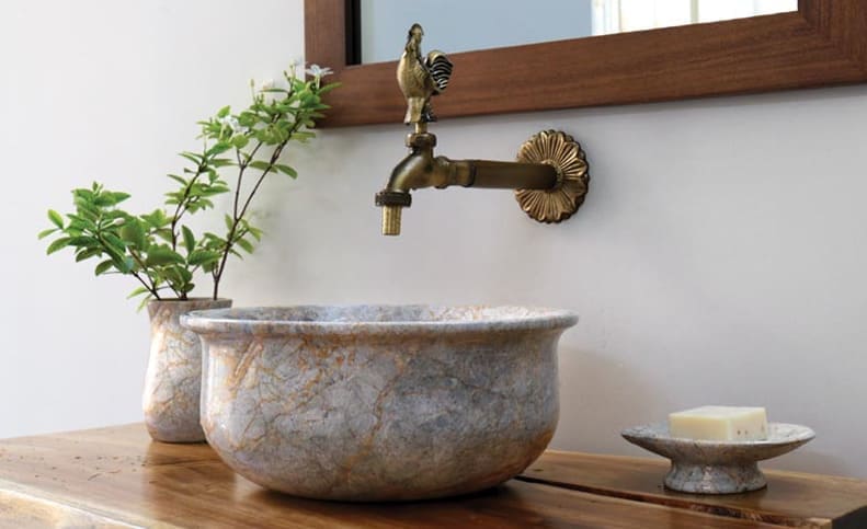 Chậu Rửa Mặt Đặt Bàn Đá Tự Nhiên Kanly MAR61V 