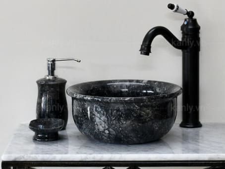 Chậu Rửa Mặt Đặt Bàn Đá Tự Nhiên Kanly MAR62V 