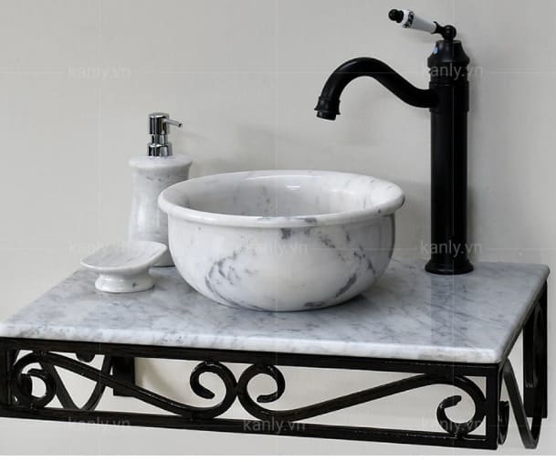 Chậu Rửa Mặt Đặt Bàn Đá Tự Nhiên Kanly MAR63V 