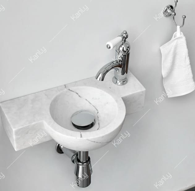 Chậu Rửa Mặt Treo Tường Đá Tự Nhiên Kanly MAR6M3V 