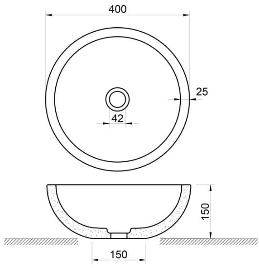 Chậu Rửa Mặt Đặt Bàn Đá Tự Nhiên Kanly MAR12V 