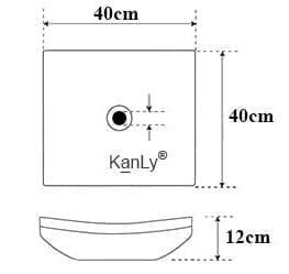 Bản vẽ kỹ thuật Chậu Rửa Mặt Đặt Bàn Đá Tự Nhiên Kanly MAR34V 