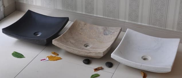 Chậu Rửa Mặt Đặt Bàn Đá Tự Nhiên Kanly MAR34V 