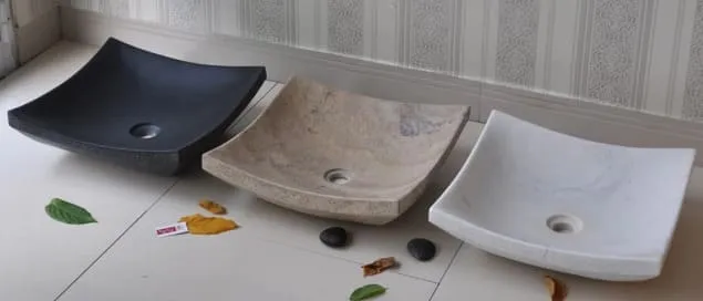 Chậu Rửa Mặt Đặt Bàn Đá Tự Nhiên Kanly MAR34V 
