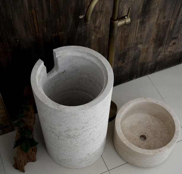 Chậu Rửa Mặt Đặt Sàn Đá Tự Nhiên Kanly MAR71Ci 
