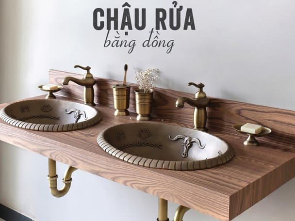 Chậu rửa bằng đồng Kanly