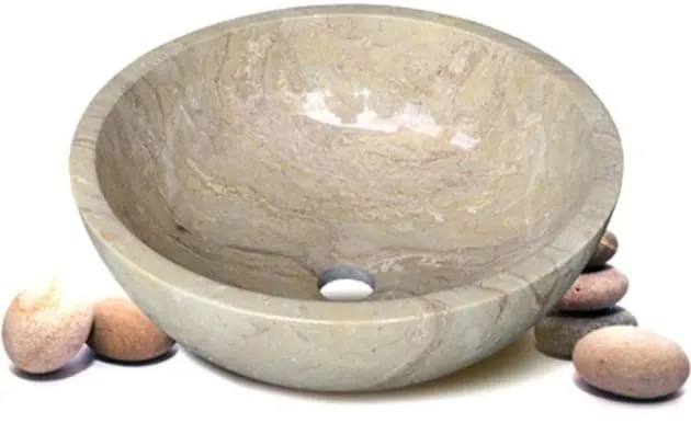 Chậu lavabo đặt bàn đá tự nhiên Kanly MAR11N