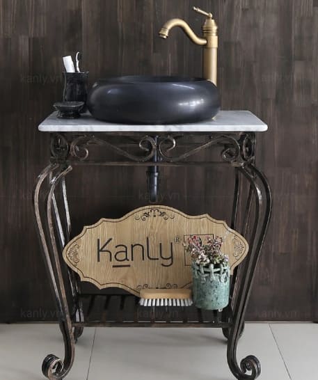 Chậu lavabo đặt bàn đá tự nhiên Kanly MAR122V 