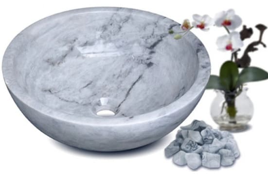 Chậu lavabo đặt bàn đá tự nhiên Kanly MAR133N 