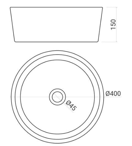 Bản vẽ kỹ thuật Chậu lavabo đặt bàn đá tự nhiên Kanly MAR723N 