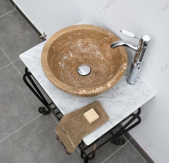 Chậu lavabo đặt bàn đá tự nhiên Kanly ONY19I 
