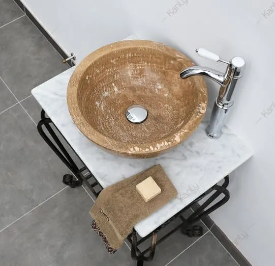Chậu lavabo đặt bàn đá tự nhiên Kanly ONY19I 