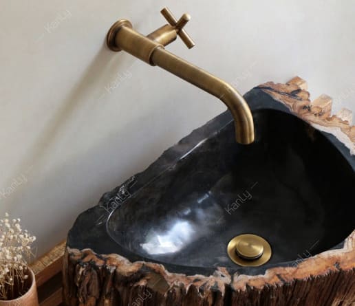 Vòi chậu bằng đồng giả cổ Kanly
