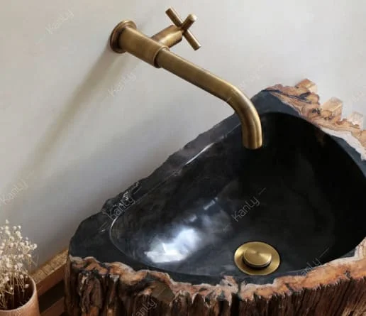 Vòi chậu bằng đồng giả cổ Kanly