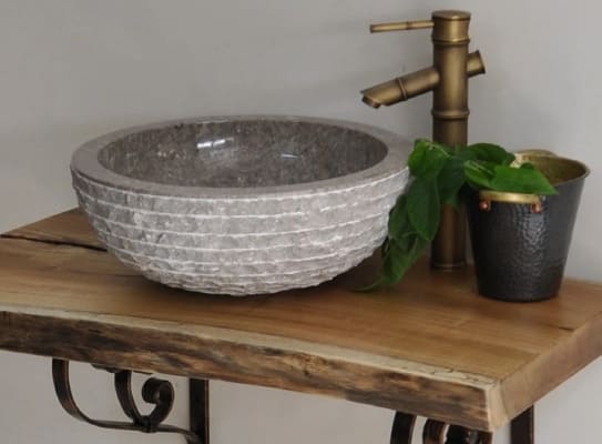 Chậu lavabo đặt bàn đá Marble tự nhiên Kanly MAR14Bi