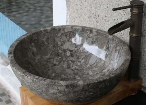 Chậu lavabo đặt bàn đá Marble tự nhiên Kanly MAR14I