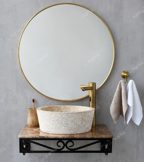 Chậu lavabo đặt bàn đá Marble tự nhiên Kanly MAR7E1I 