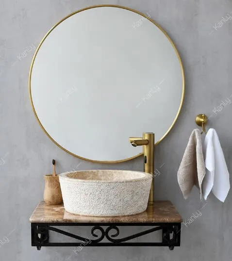 Chậu lavabo đặt bàn đá Marble tự nhiên Kanly MAR7E1I
