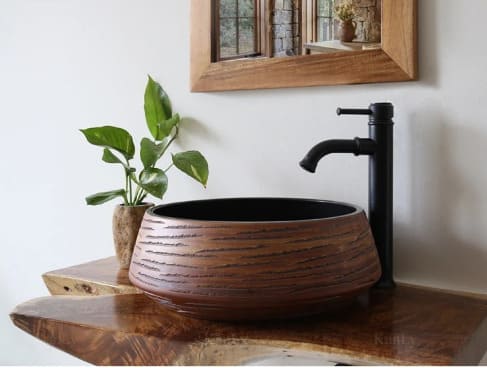 Chậu lavabo đặt bàn sứ mỹ thuật Kanly SU009 