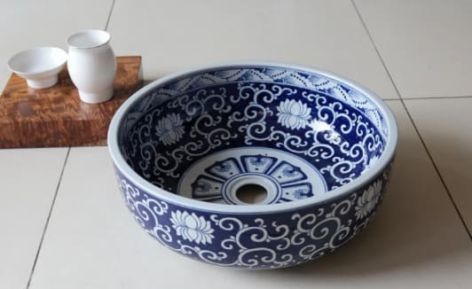 Chậu lavabo đặt bàn sứ mỹ thuật Kanly SU120 