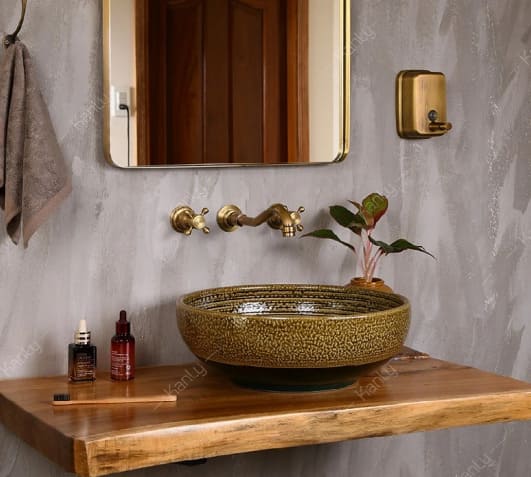 Chậu lavabo đặt bàn sứ mỹ thuật Kanly SU122 